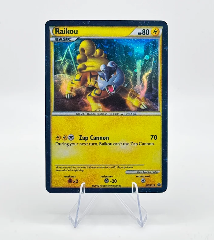 CUSTOM MADE SHINY RAIKOU HGSS19 HOLO FOIL POKEMON CARD