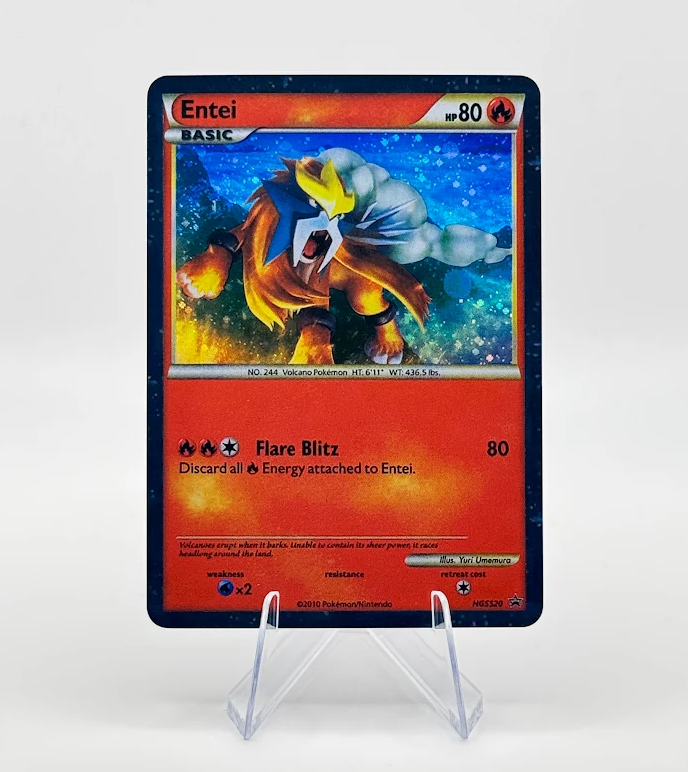 CUSTOM MADE SHINY ENTEI HGSS20 HOLO FOIL POKEMON CARD